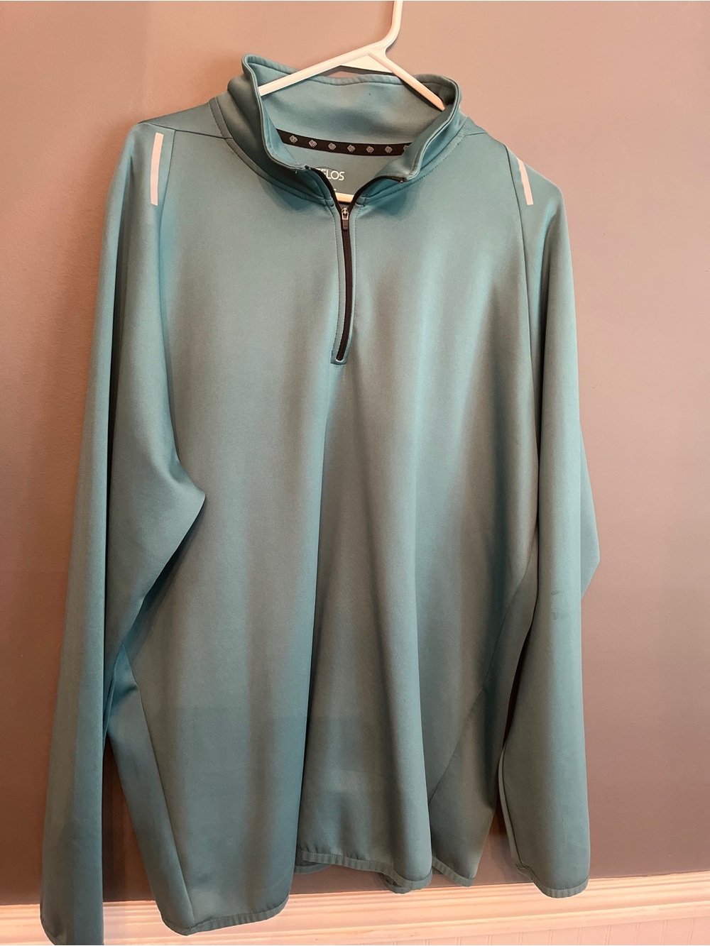 ZELOS Men's Quarter-Zip Lightweight Jacket in Teal